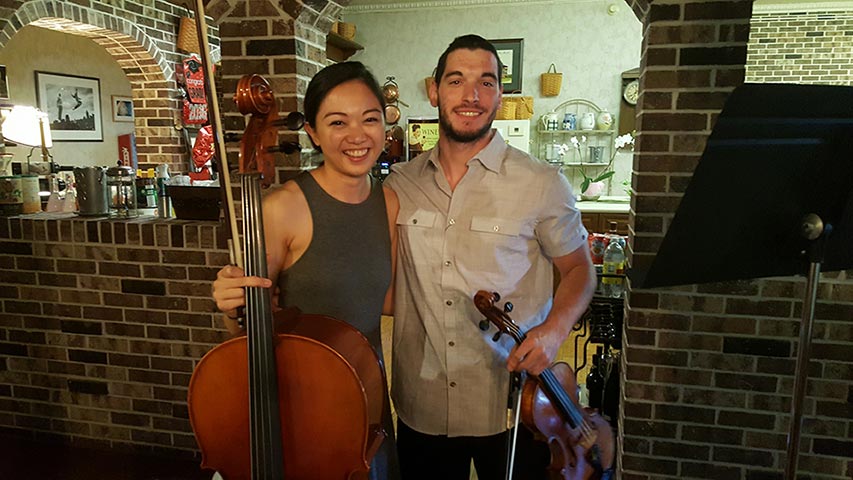 Fisha and Friend Honor Allen...Playing his favorite song on Father's Day.